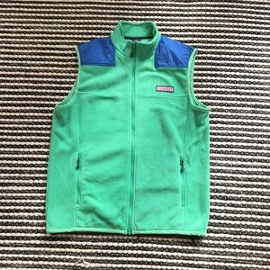 🌿Vineyard Vines Fleece Color Block Mens Vest